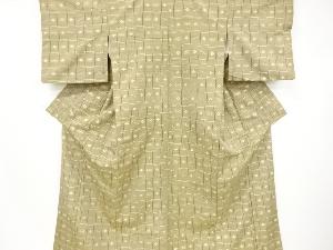 アンティーク　本場琉球絣抽象模様織り出し着物